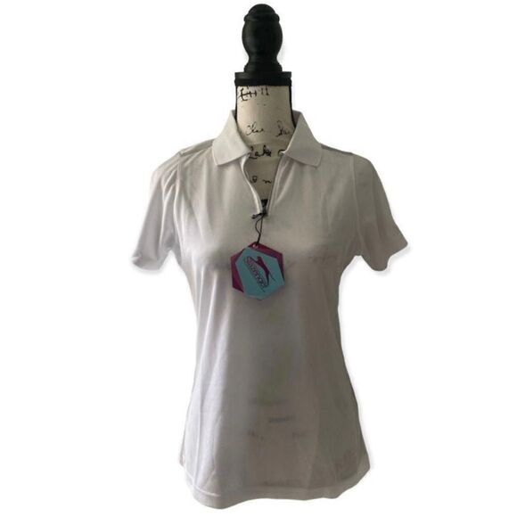 Slazenger Women’s White Performance Polo Shirt | Size S | NWT Lightweight Golf T - Picture 1 of 6